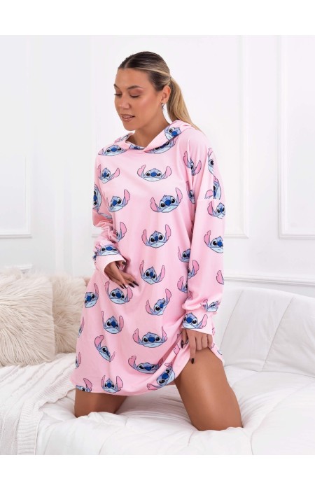 PINK VELVET NIGHTY - STITCH