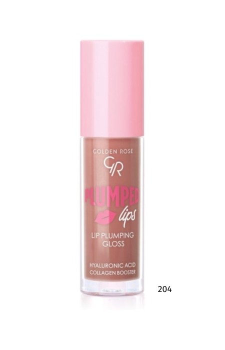 GOLDEN ROSE LIP GLOSS - PLUMPED LIPS