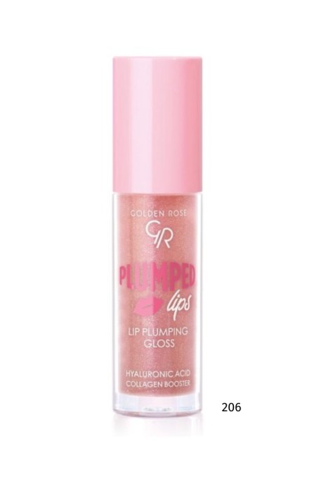 GOLDEN ROSE LIP GLOSS - PLUMPED LIPS