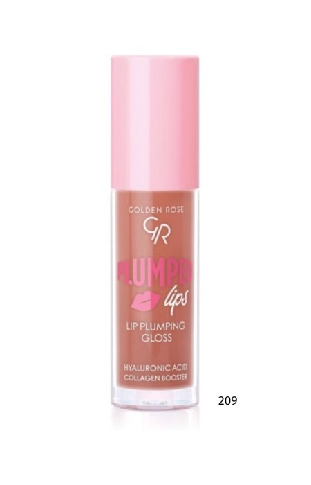 GOLDEN ROSE LIP GLOSS - PLUMPED LIPS