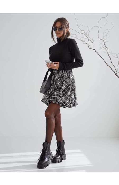 CHECKED MINI SKIRT - BALLOO