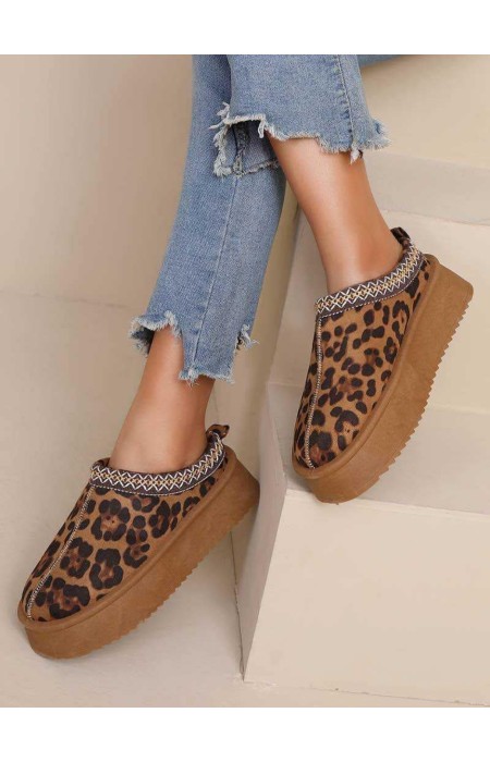 SLIP ON BROWN LEOPARD - AQUILO