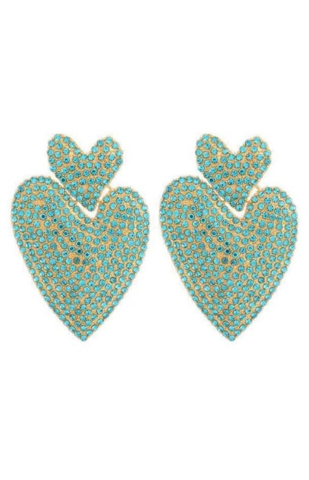 MILAN HEART STRASS EARRINGS