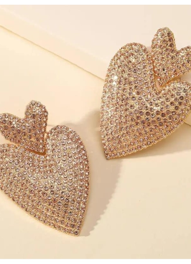 MILAN HEART STRASS EARRINGS