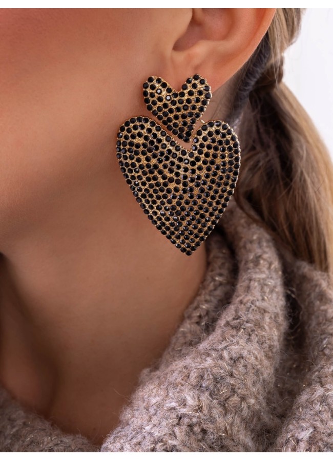 MILAN HEART STRASS EARRINGS