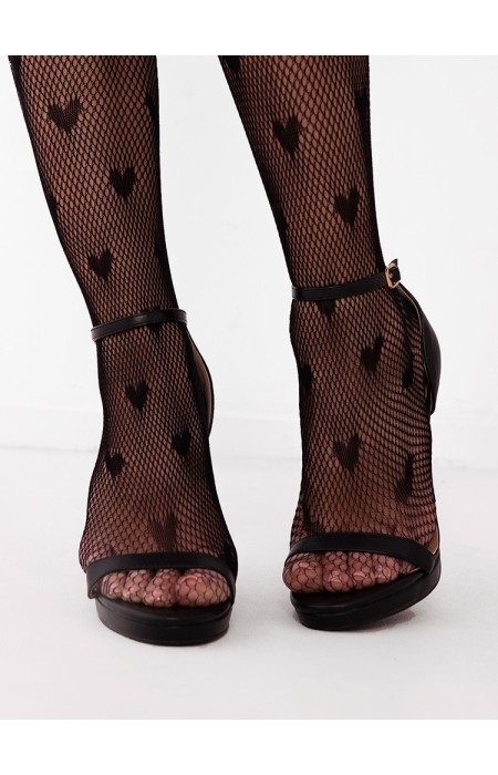 HEARTNET BLACK TIGHTS