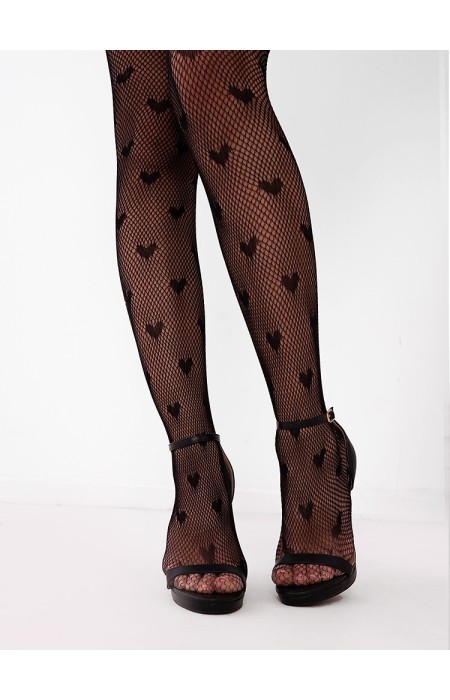 HEARTNET BLACK TIGHTS