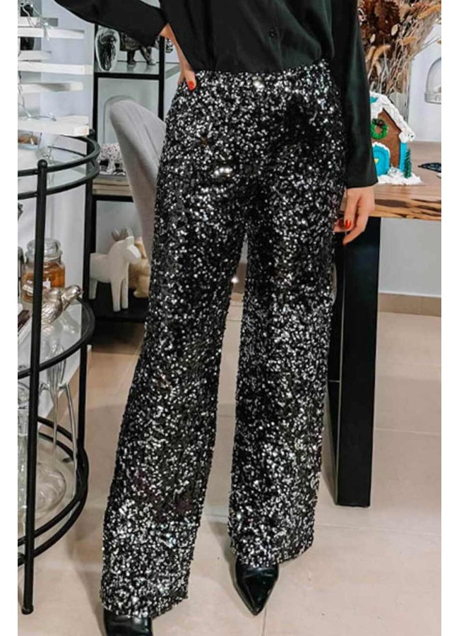 VELVET SEQUIN PANTALONE - EVER