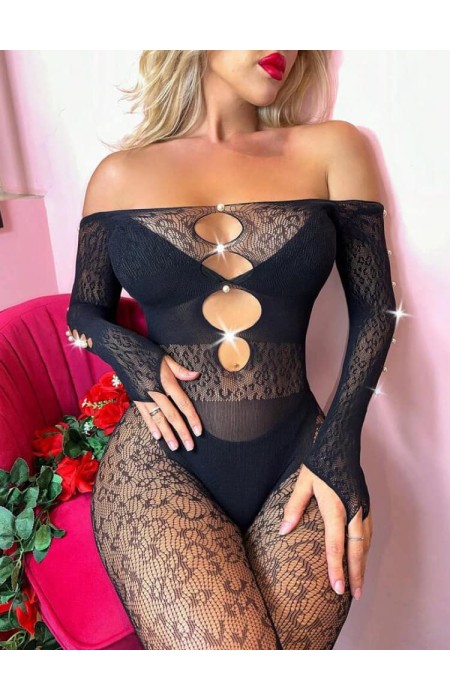 HONEY BLACK BODYSTOCKING