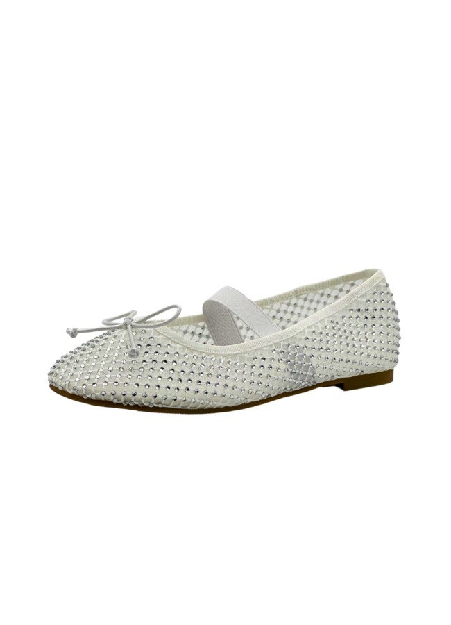 WHITE STRASS BALLERINAS -...