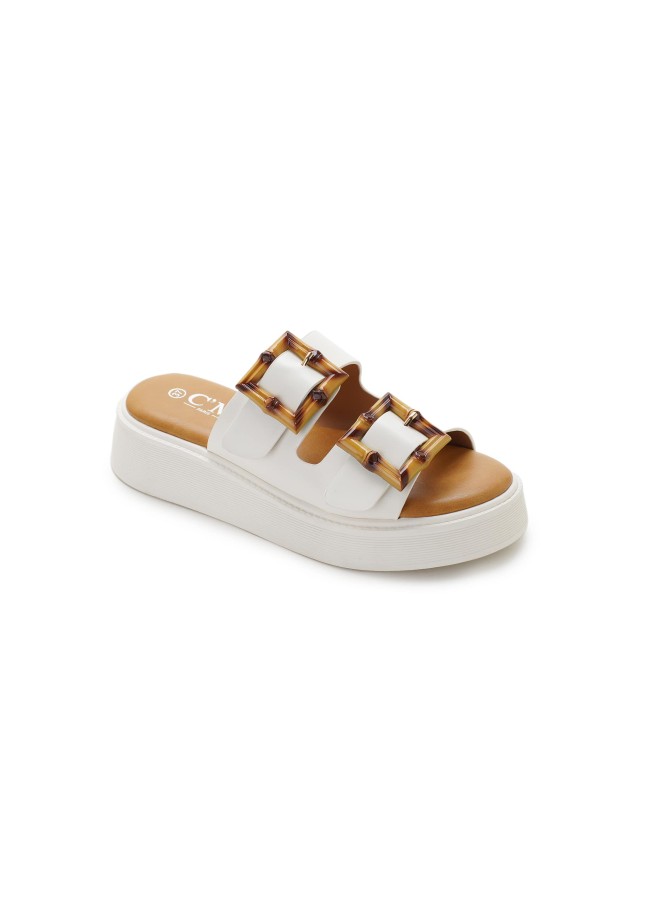 WHITE FLATFORMS - BAMBOO