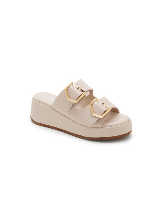 BEIGE FLATFORMS - BETTY