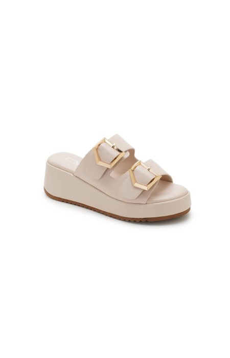 BEIGE FLATFORMS - BETTY