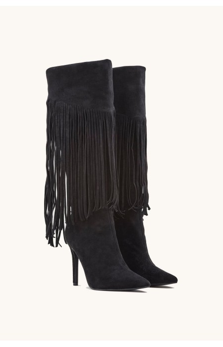 BLACK SUEDE BOOTS - NINA