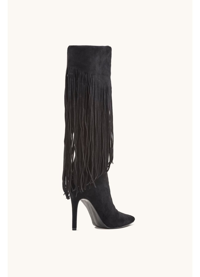 BLACK SUEDE BOOTS - NINA