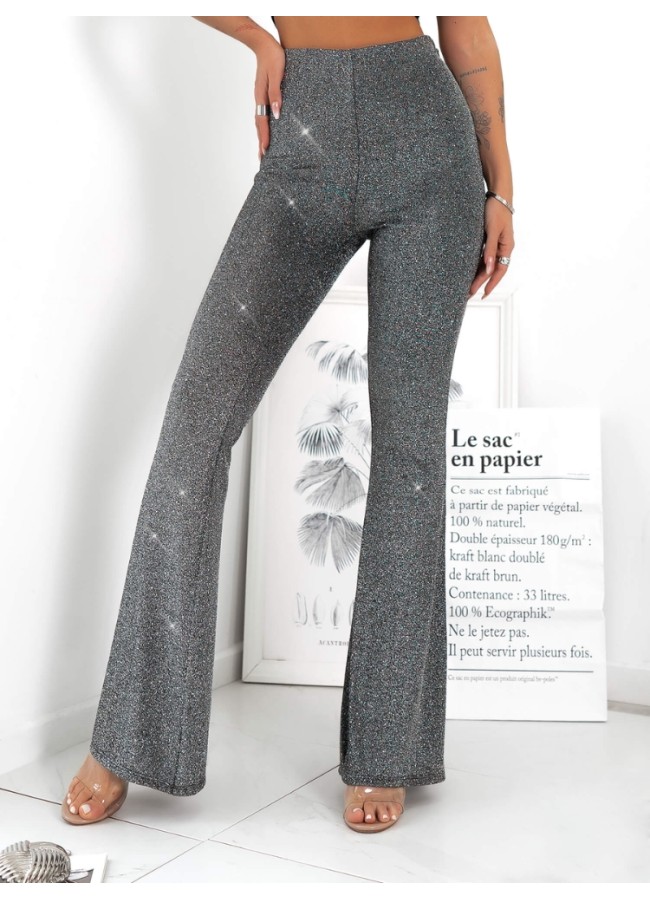 SILVER LUREX PANTS - ROXANI