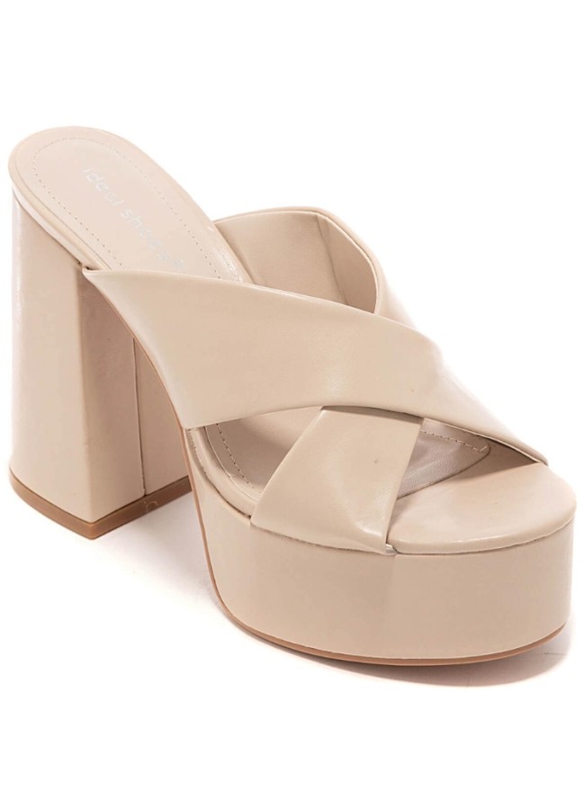 BEIGE MULES - KORALIA