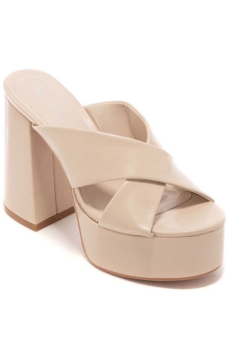 BEIGE MULES - KORALIA