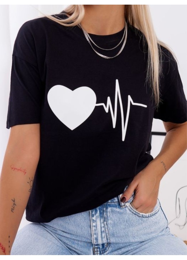 CARDIOGRAM BLACK T-SHIRT