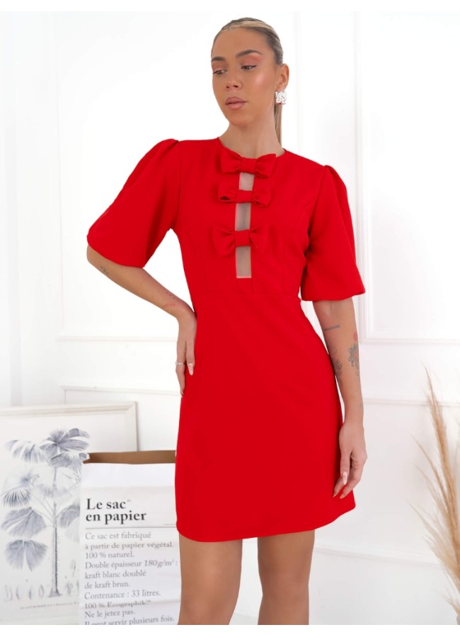 RED MINI DRESS - KLARITA