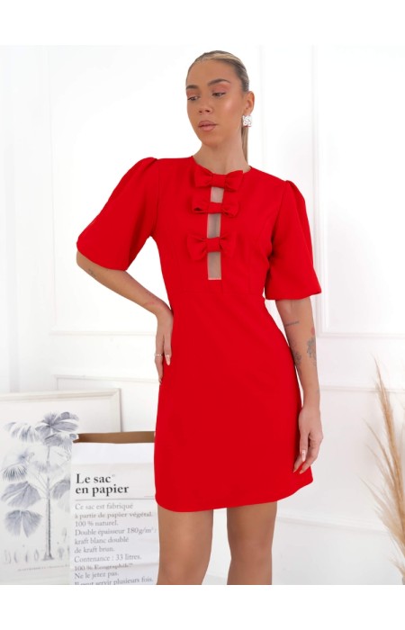 RED MINI DRESS - KLARITA